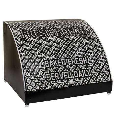 embossed metal black box|Embossed Bread Box Black – The Fox Decor.